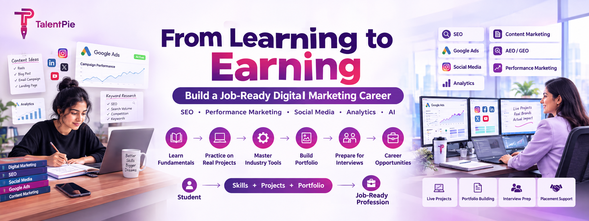 From Learning to Earning: How TalentPie Helps You Build a Digital Marketing Career
